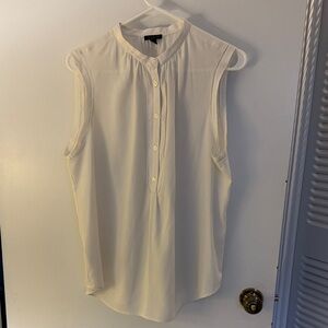 Ann Taylor Ivory Sleeveless Blouse